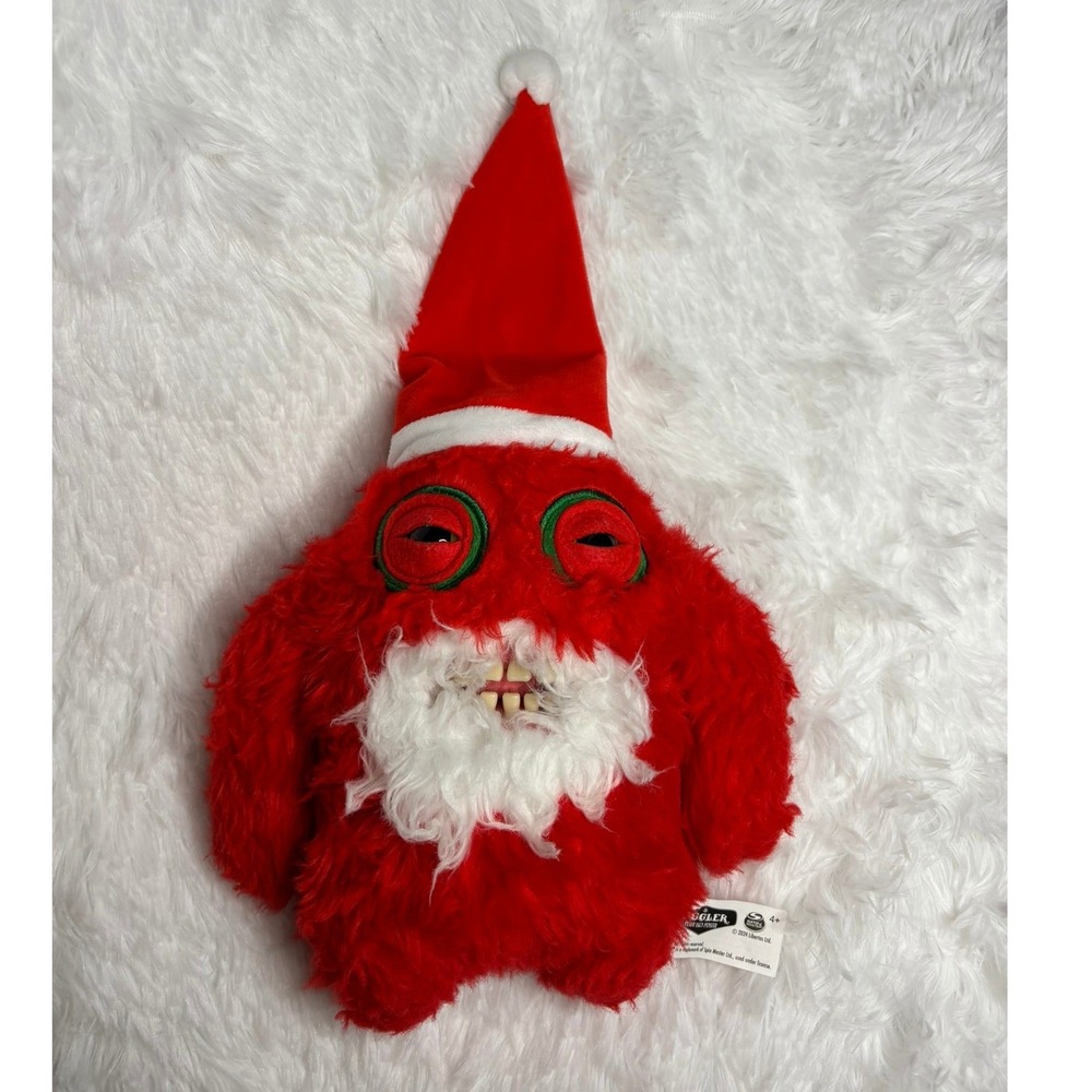 Fuggler Funny Ugly Monster Santa Claus Red Plush 2024‎ Holiday Edition Tooth Toy